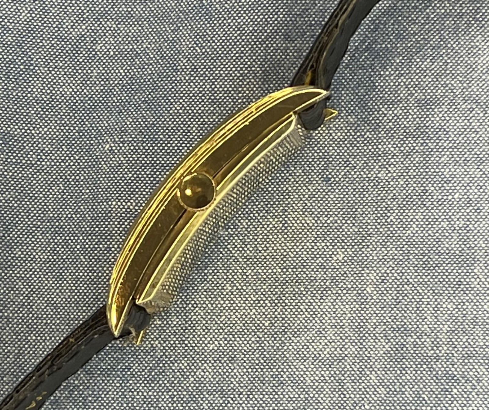 Bulova 1937 “President” Curved Case Tank for PARTS & REPAIR