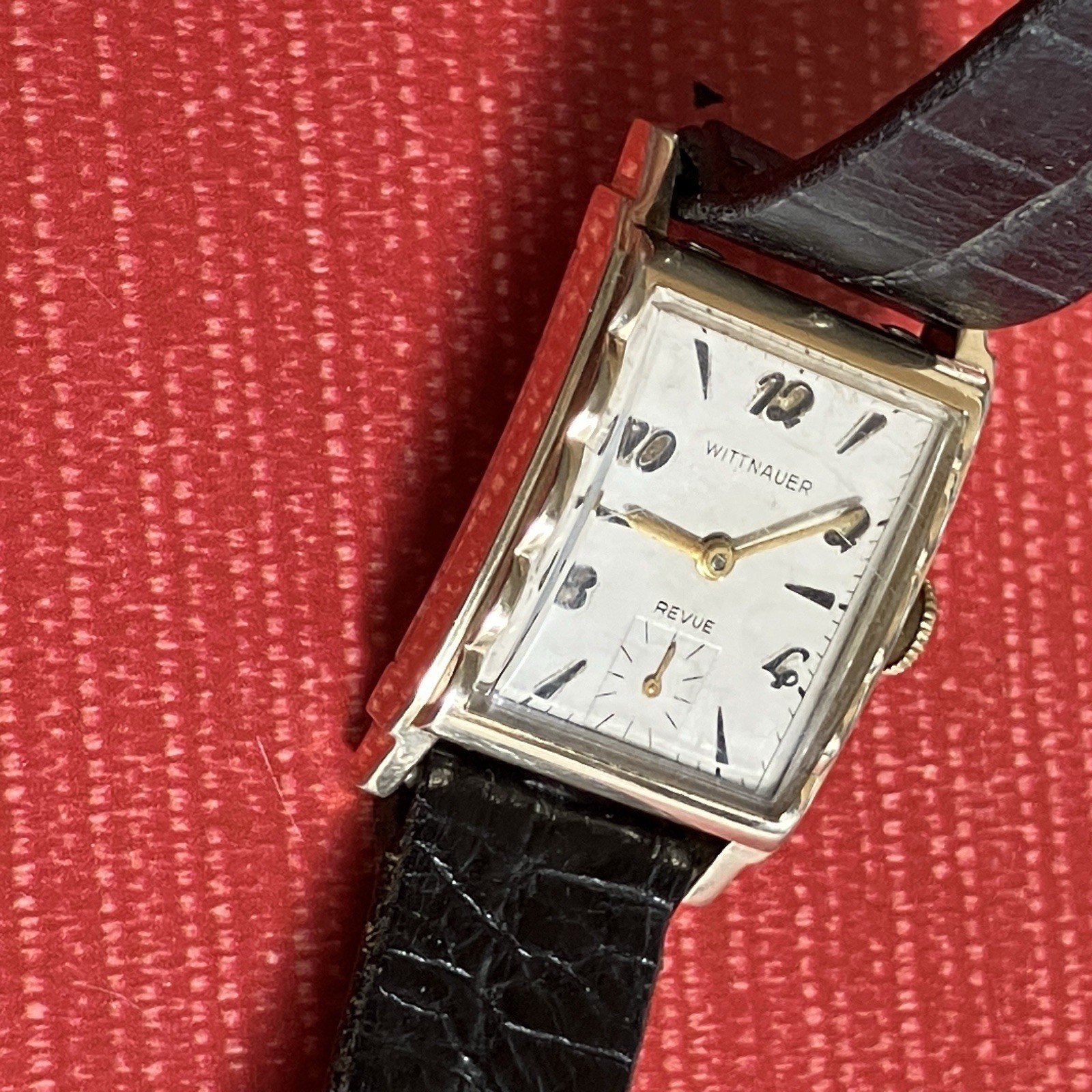Wittnauer Revue Manual Wind Rare Vintage Mens Watch