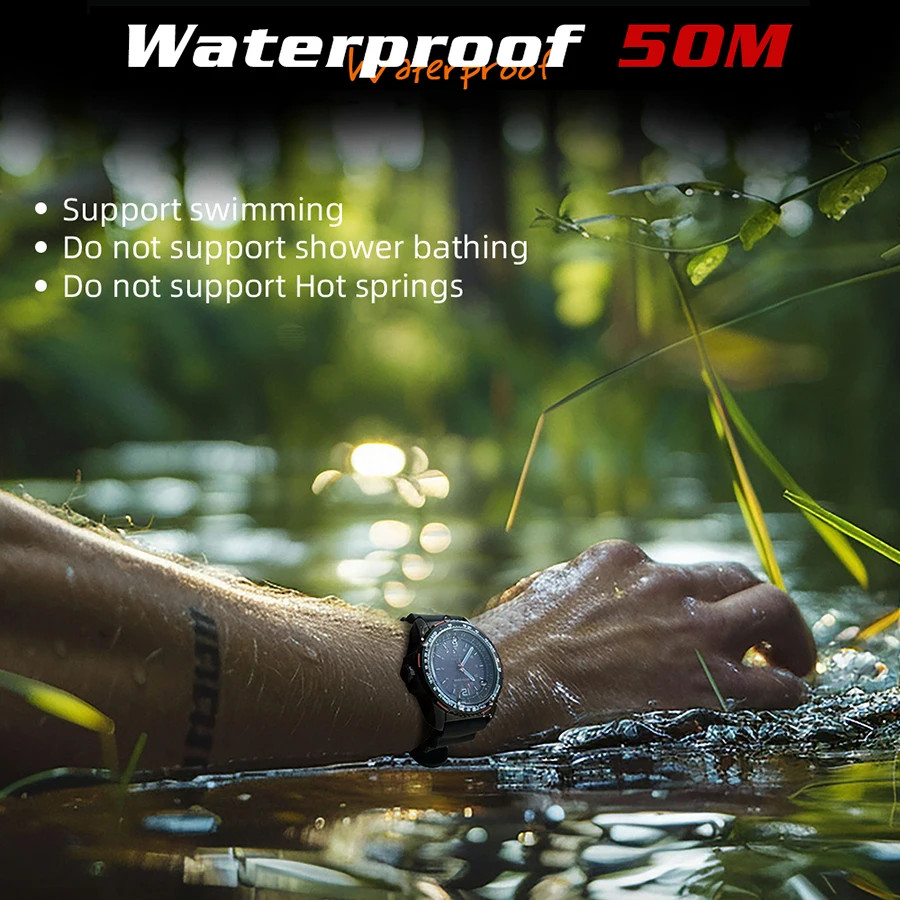PHOTON Men Digital Military Watch Waterproof 50M Men’S Sport Wristwatches Solar
