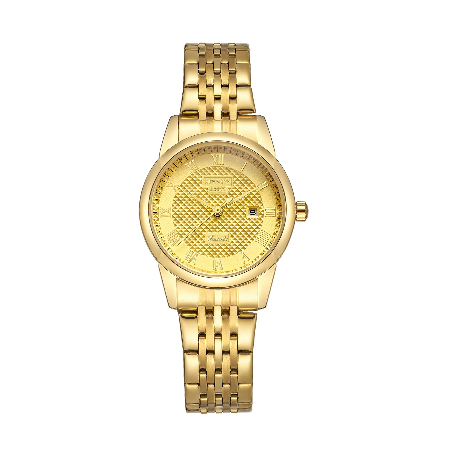 Kenneth Scott Women’s Analog Watch | Champagne Dial, 32mm, 30 m (3 ATM)