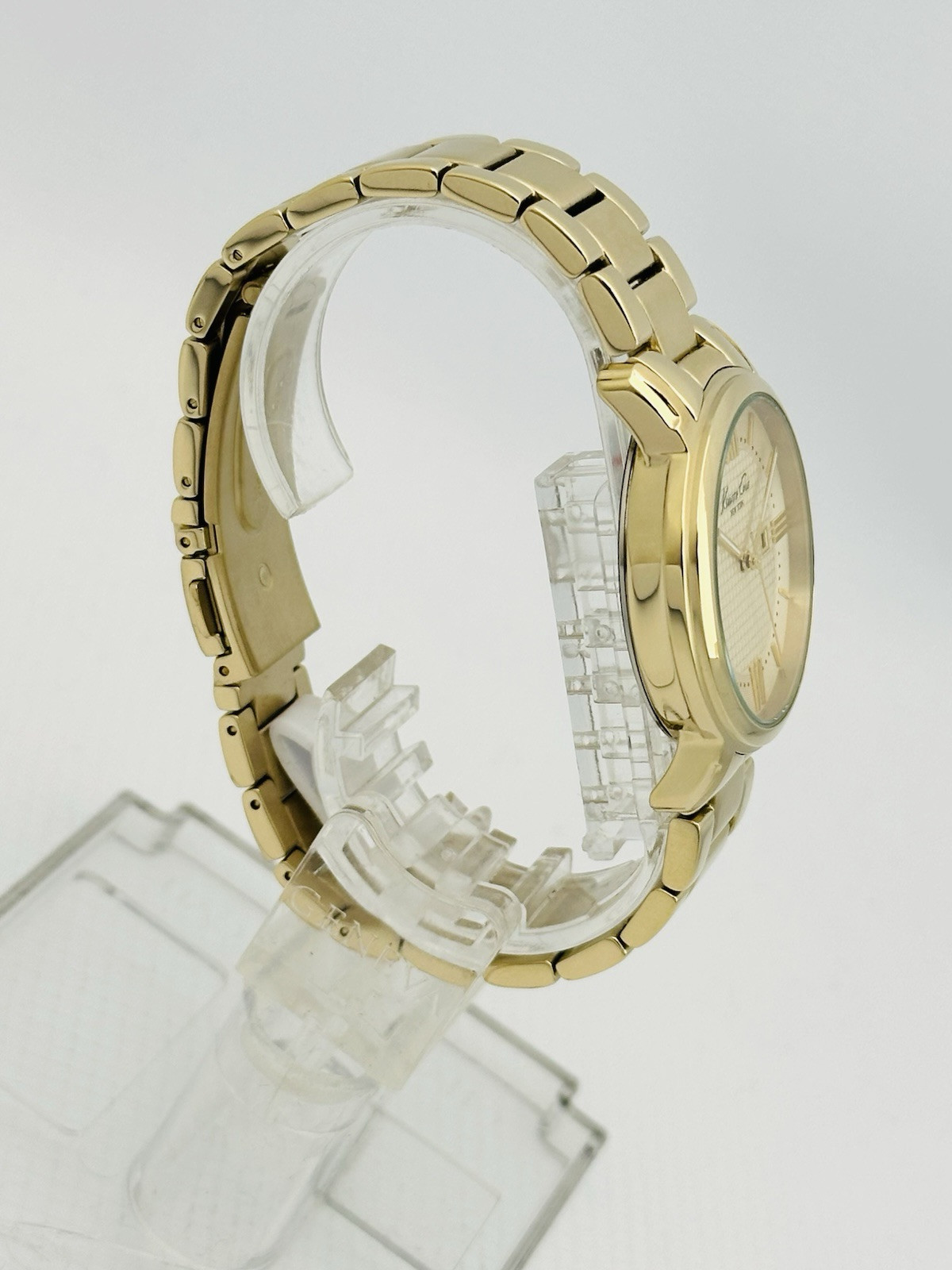 Kenneth Cole NY KC4793 Classic Gold Texture Dial Golden Stainless Steel Watch