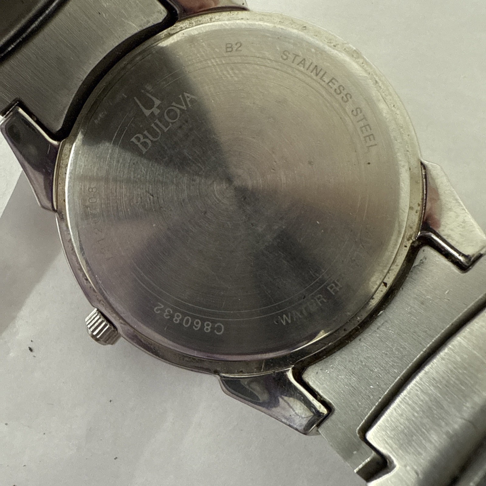 Elegant Bulova C860832 Stainless Steel Wristwatch Working
