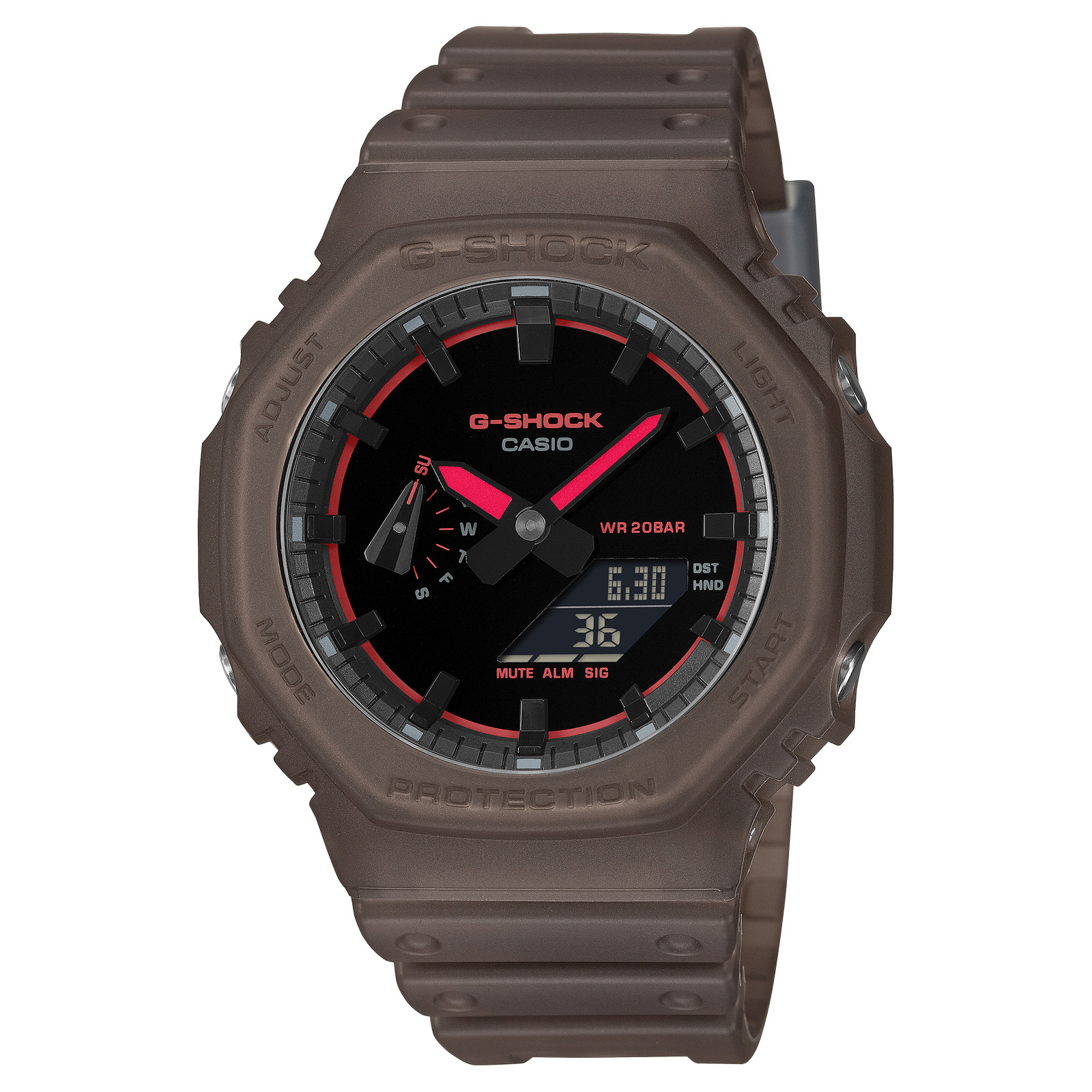 Casio G-Shock GA2100K-5A Casioak Brown Transparent Analog Digital New with Tags