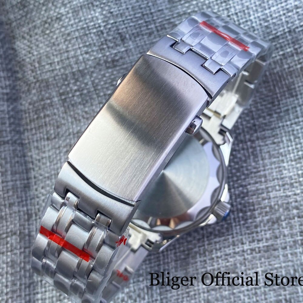 Luxury BLIGER 41mm Mechancial Men Watch Sapphire NH35 PT5000 Movement Blue Green