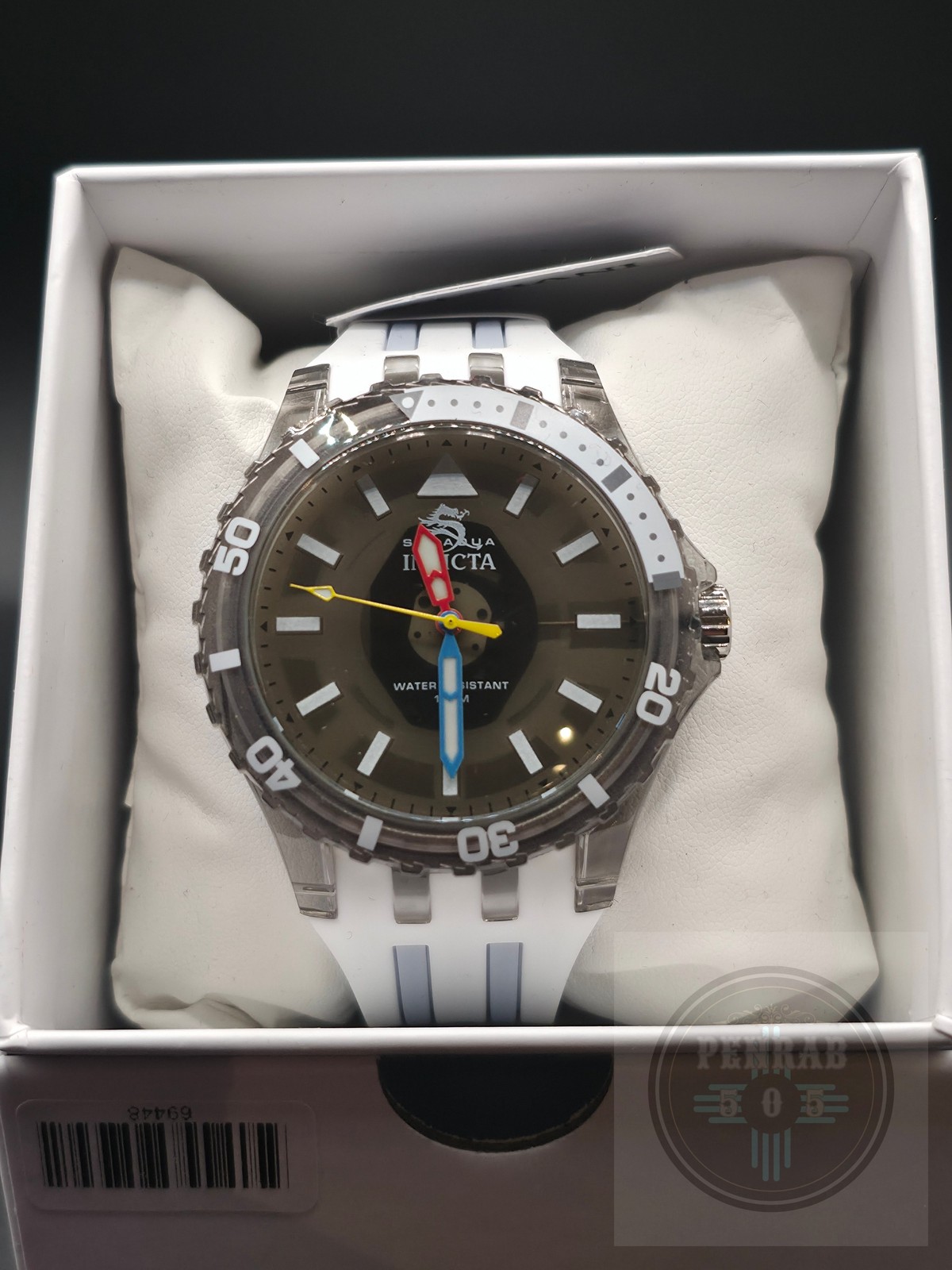 Invicta Subaqua ChromaMode 69448 Men’s 44mm White Gray Silicone Watch NIB