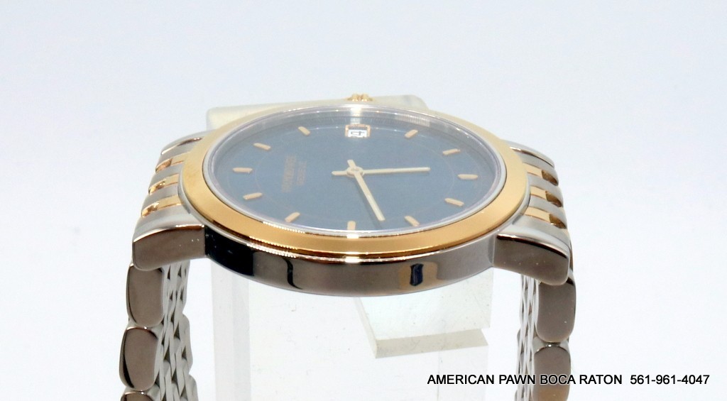 Raymond Weil 5593 Toccata Stainless Steel Two Tone Quartz Watch 35mm Blue Dial
