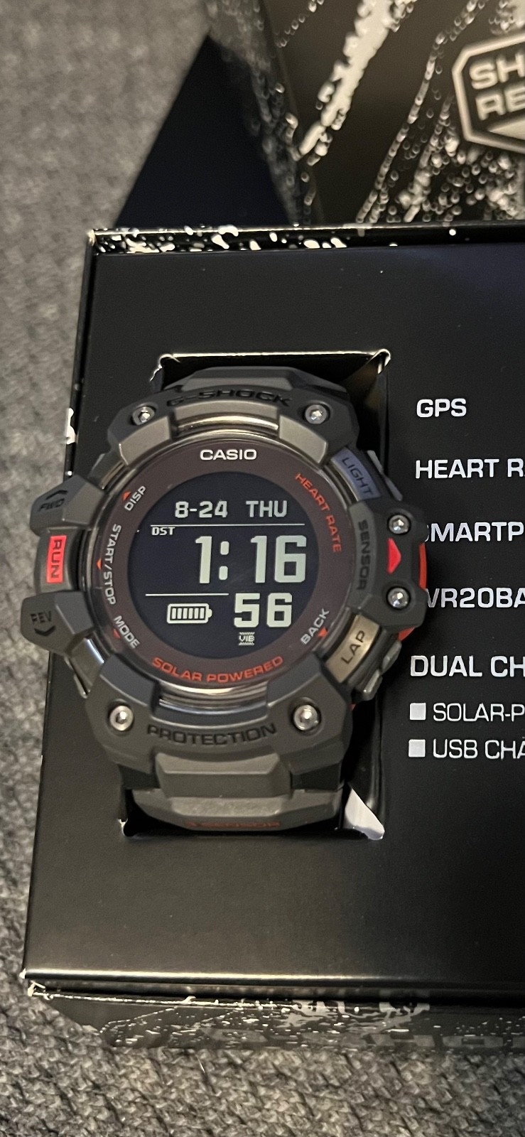 Casio G-Shock Smart Watch – GBD-H1000 Solar Powered GPS with box and papers