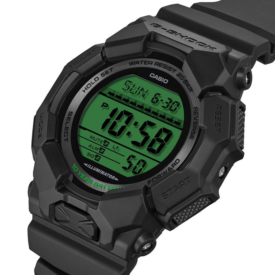 Casio G-SHOCK Organic Resin Black Green Multifunction Watch GD-010BEG-1ER
