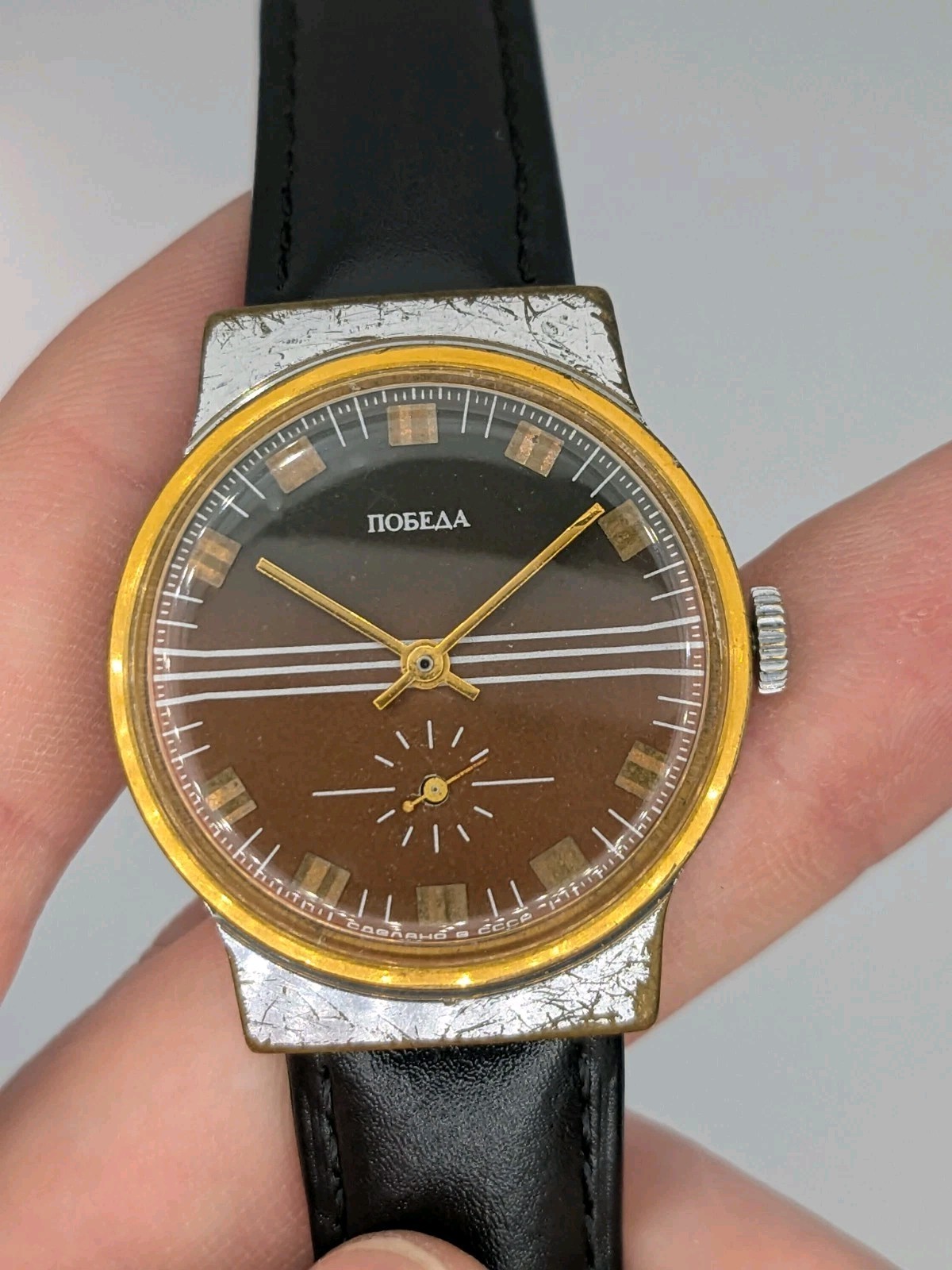 Pobeda Vintage Watch cal 2602 Men Soviet USSR 1980s Mechanical ZiM