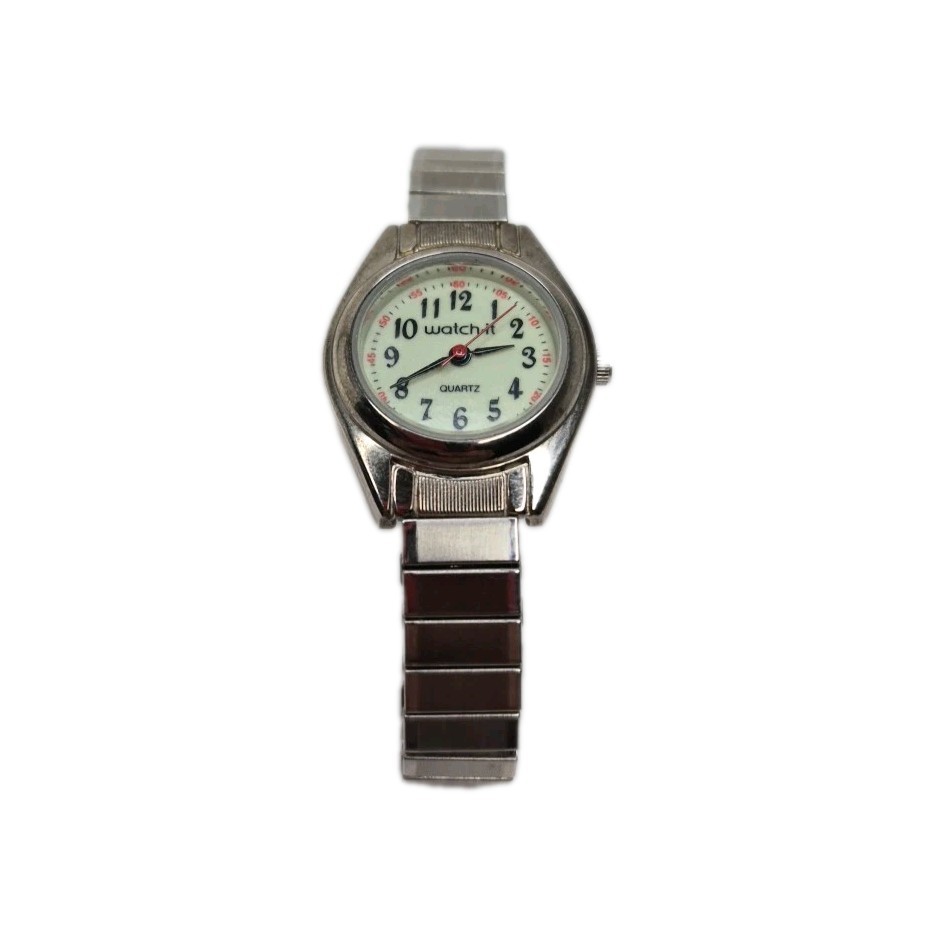 Watch It Womens Watch Glow In The Dark Dial Stretch Band New Battery Working