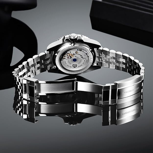 PAGANI DESIGN PD-1662 BLACK/BLUE 40mm Luxury GMT Men Mechanical Wristwatch 100M