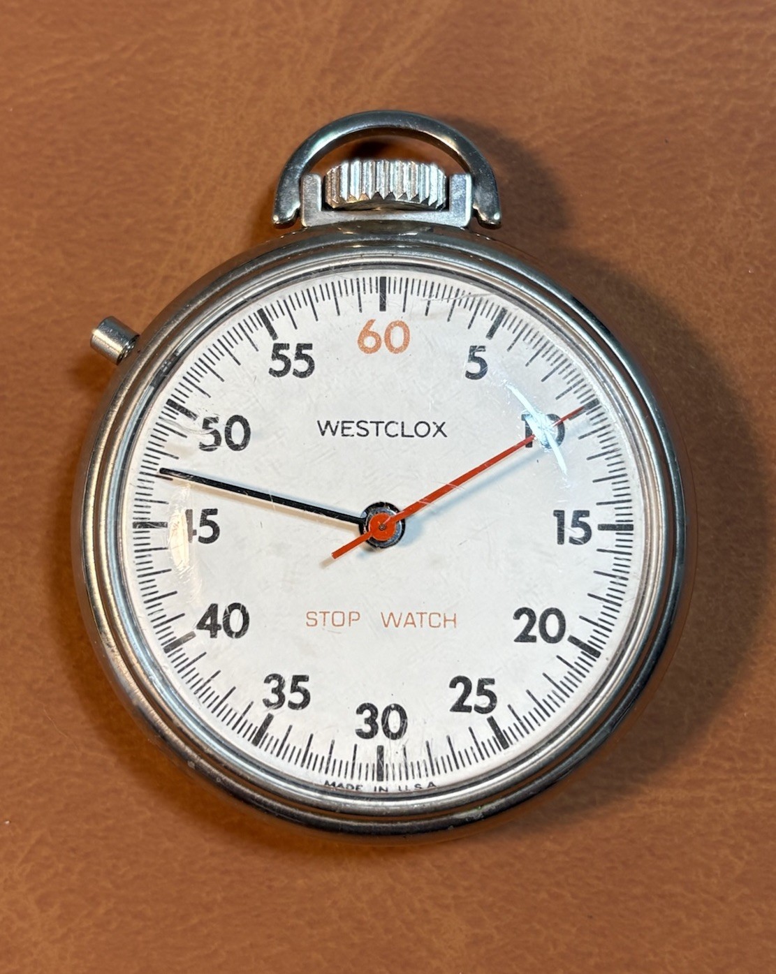 Vintage Westclox Mechanical Wind Up Stop Watch,Made Is USA,50mm,Runs