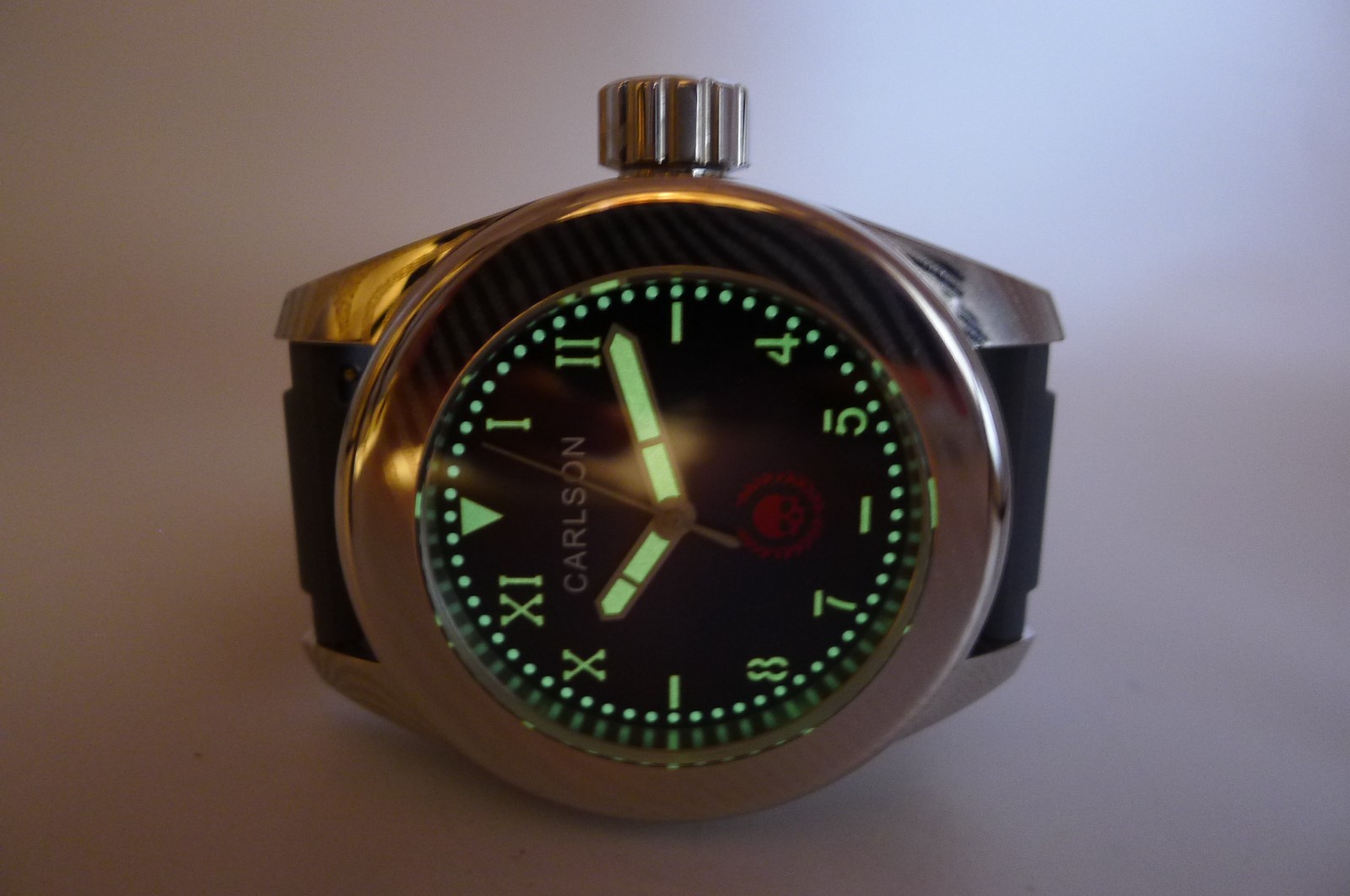 CARLSON RONIN 500M DAMASCUS STEEL DIVER SWISS ETA 2824 47MM VDB KAVENTSMANN NEW