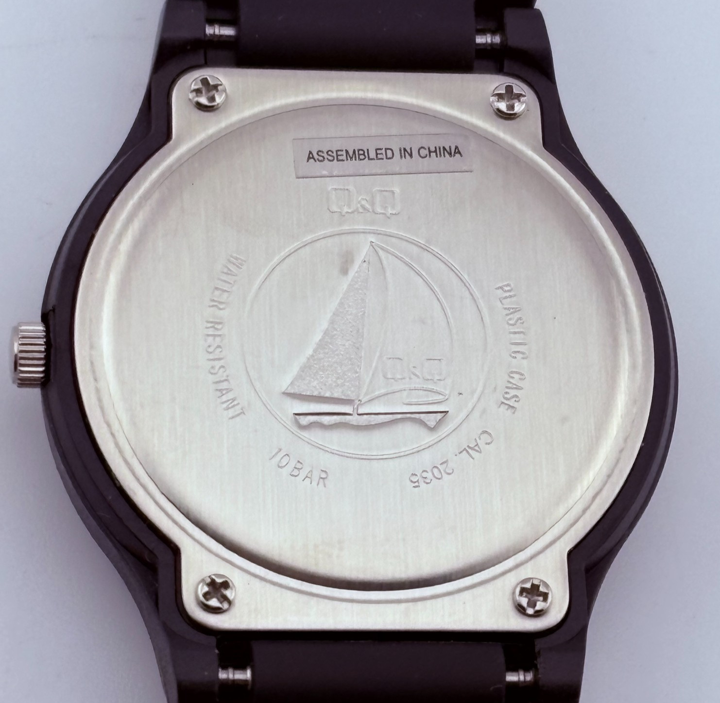 CITIZEN Q&Q CAL.2035 QUARTZ 10 BAR PLASTIC CASE Battery replaced 33.4mm