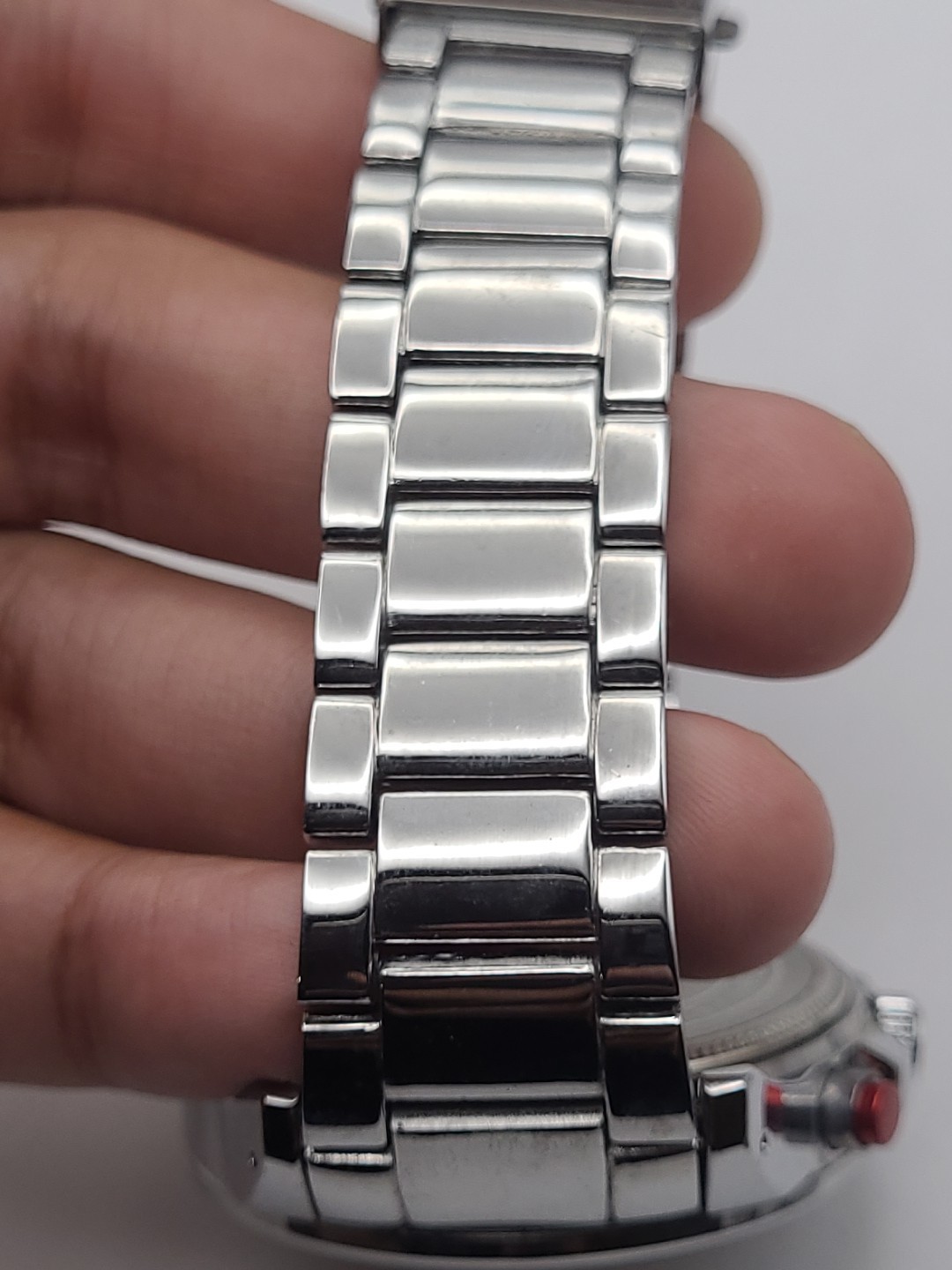 Curren M-8275 Men’s Analog Watch Silver Case Faux Multi Dial New Battery Working