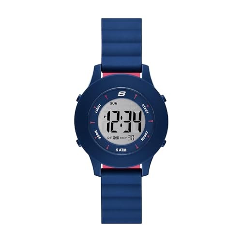 Skechers Men’s ROSENCRANS Digital Blue Polycarbonate Watch SR6331