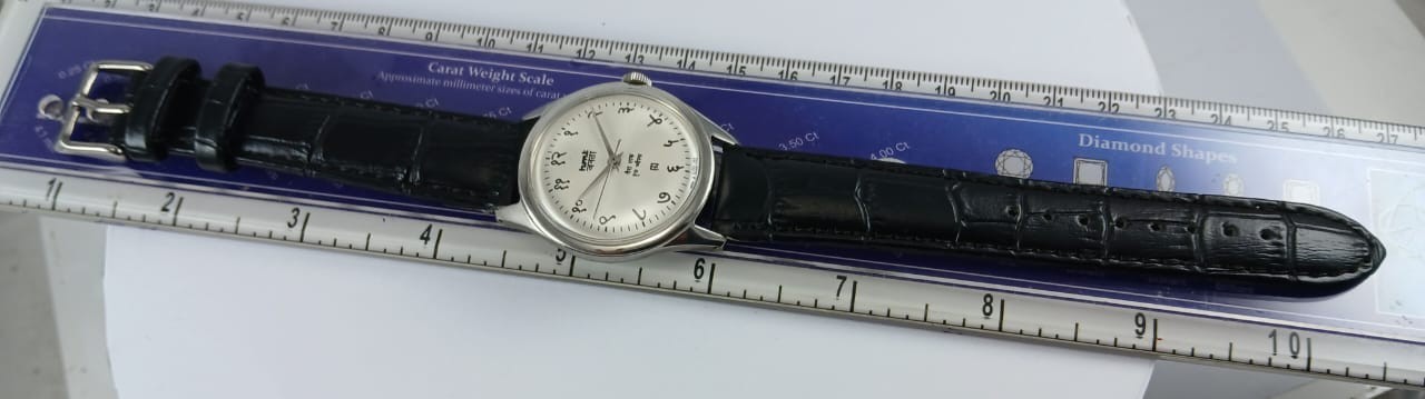 HMT Janata Silver Dial Hindi Numerals Hand Winding Mechanical Watch 17 Jewels