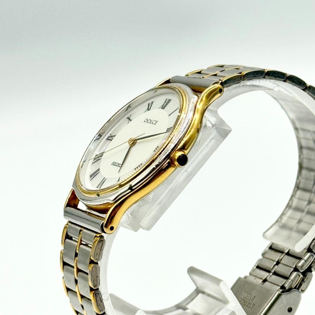 Seiko Dolce Quartz Watch 3 Hands Dial Shell Used B Condition