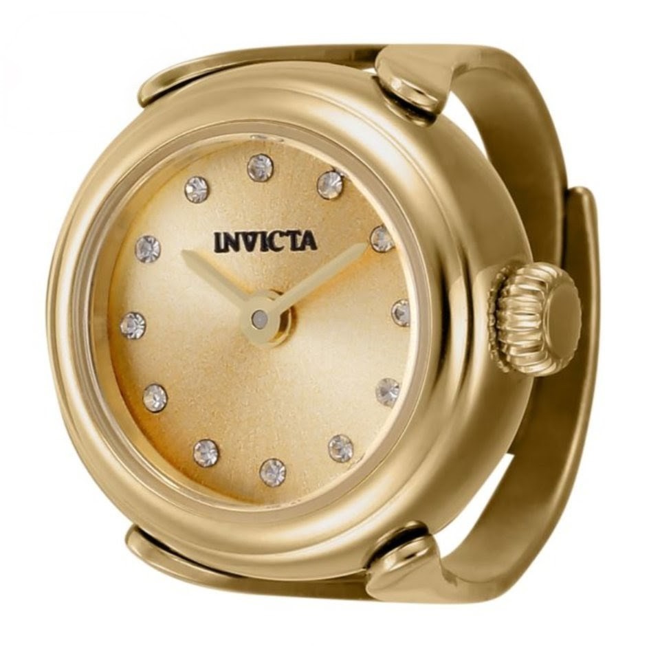 Invicta Angel Mini Women’s Ladies Ring Watch Gold Tone 17.5mm Stainless 44483