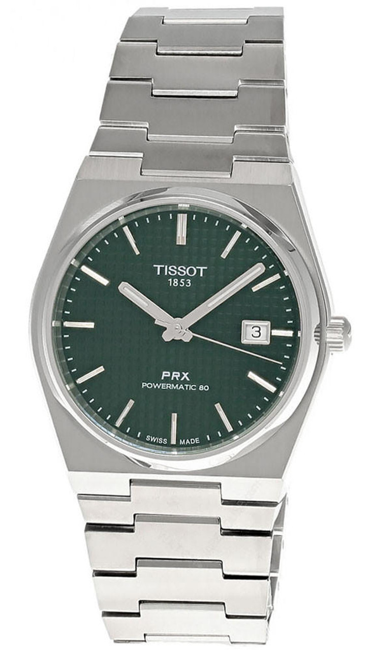 TISSOT PRX POWERMATIC 80 40MM GREEN DIAL SS MEN’S WATCH T137.407.11.091.00