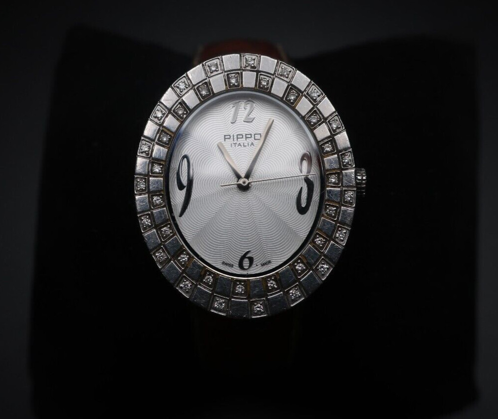 Pippo Perez Women’s Luxury Quartz Analog Watch Diamond Bezel