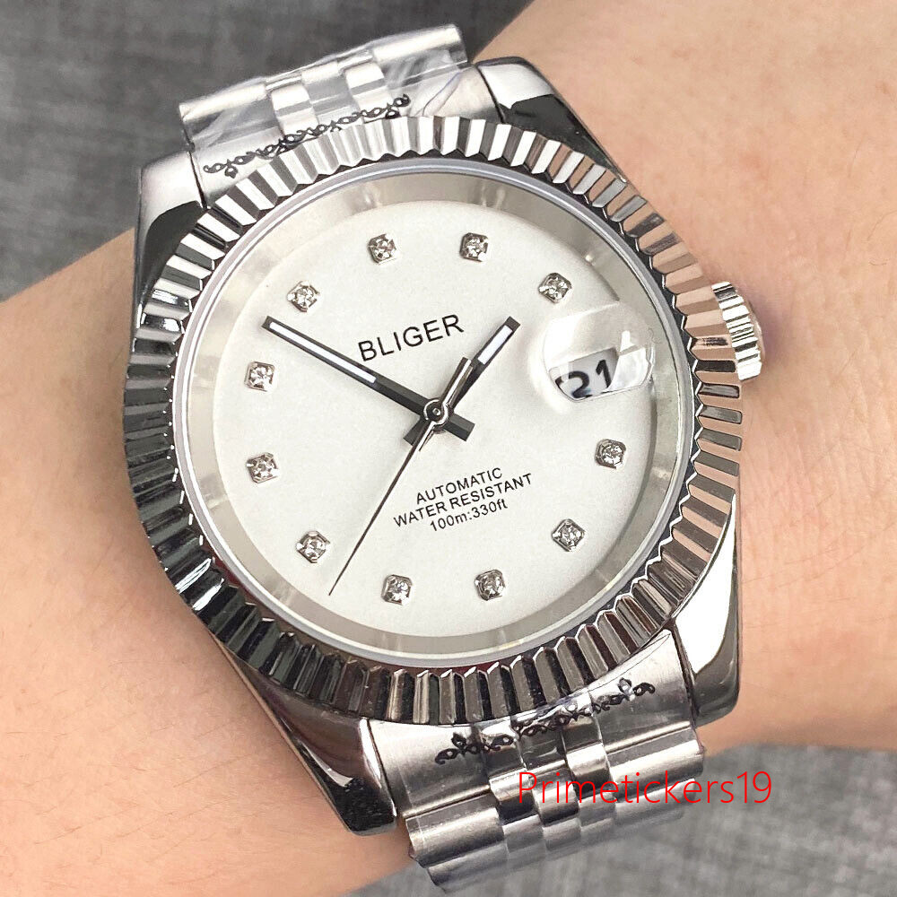 BLIGER White/Black/Blue/Green Jewel Dial PT5000 NH35 36/39mm Automatic Men Watch