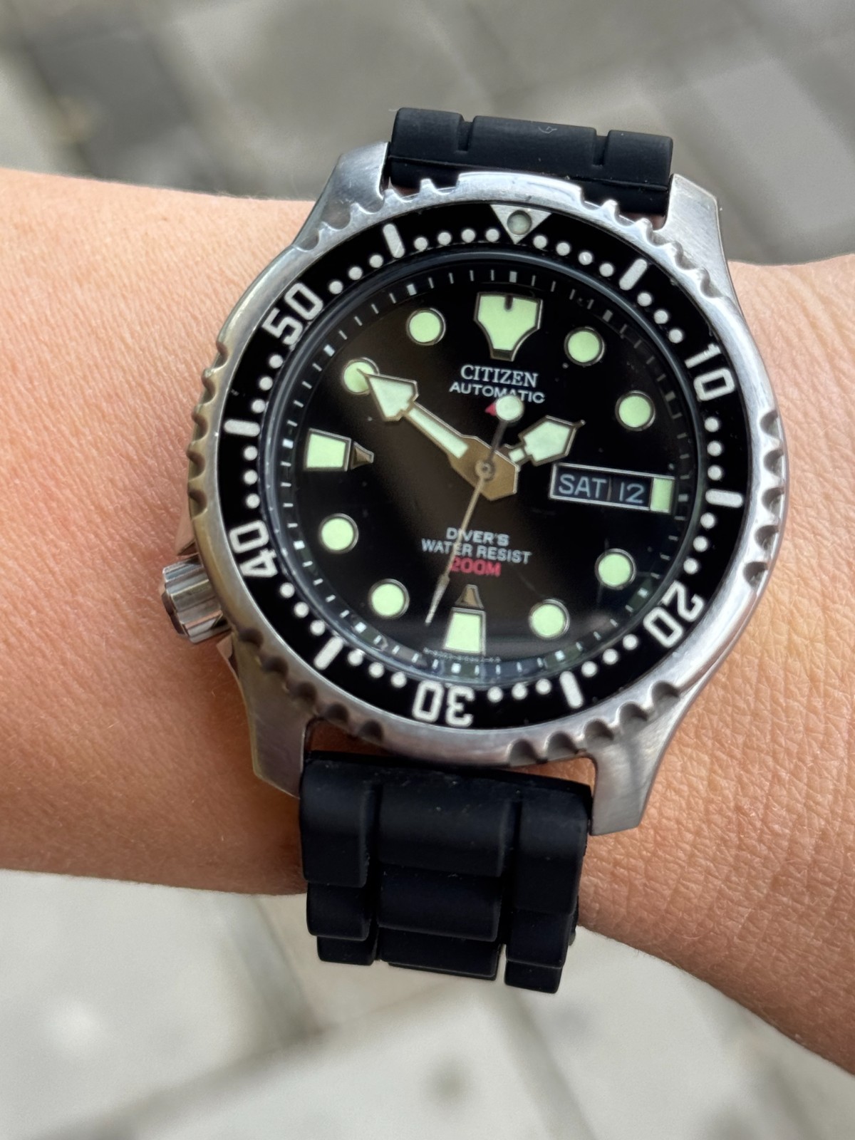 Citizen Promaster Watch Diver Automatic Day Date Mens 41.5mm 8203-815863 KA
