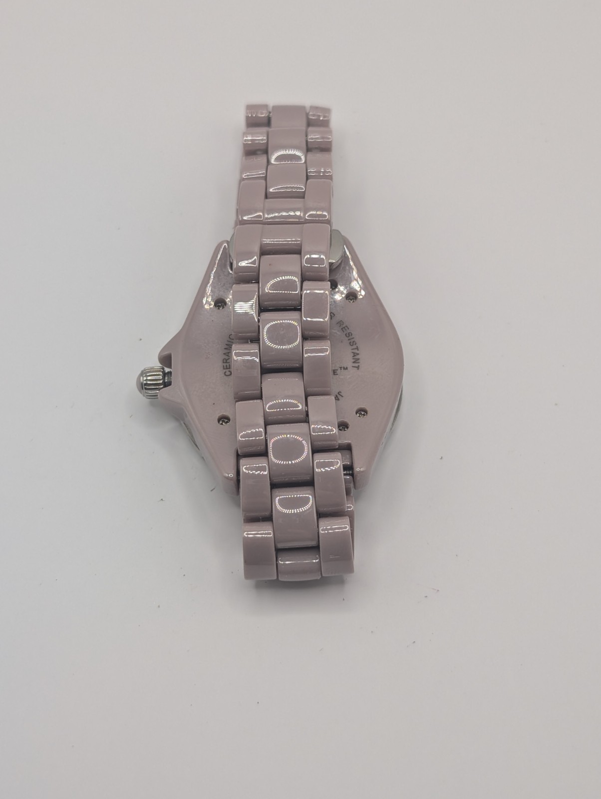 Isaac Mizrahi Live Womens Watch 34mm MOP Dial Pink Ceramic