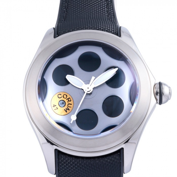 Corum Bubble L407 / 03573 Titanium Rubber 47.0mm Black Dial Automatic #YKW517