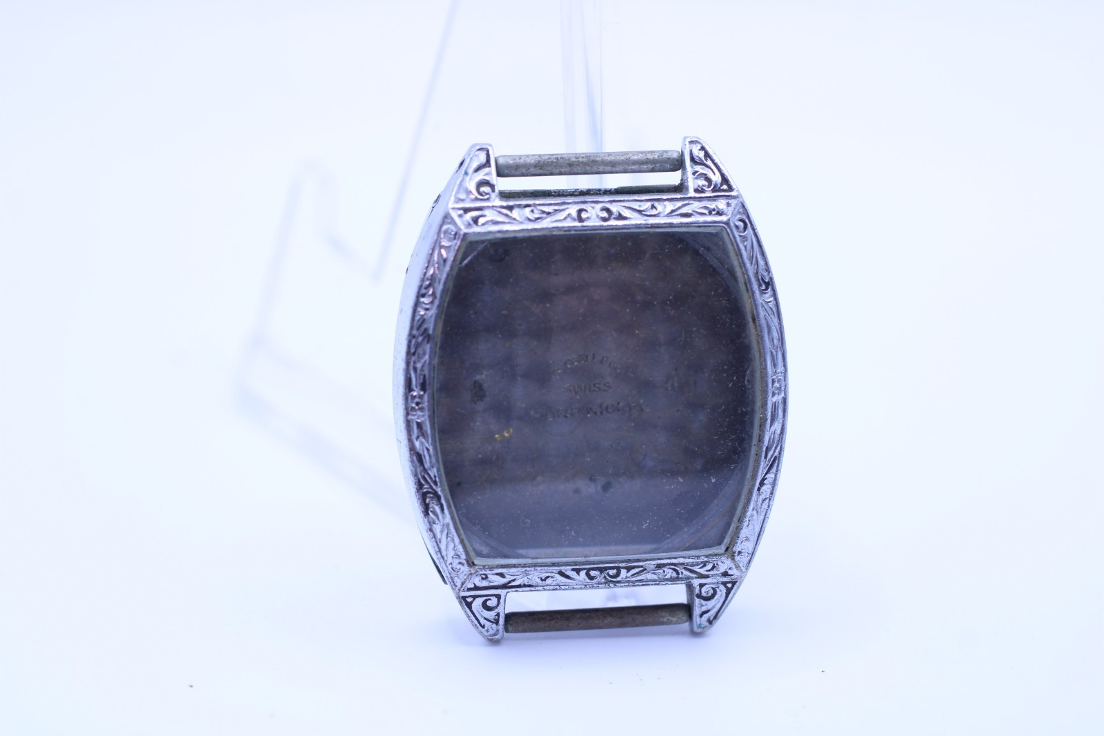 R. GSELL NICKEL TANK ART DECO WRIST WATCH CASE 29.2×37.2mm CASE 14mm LUG (M6)