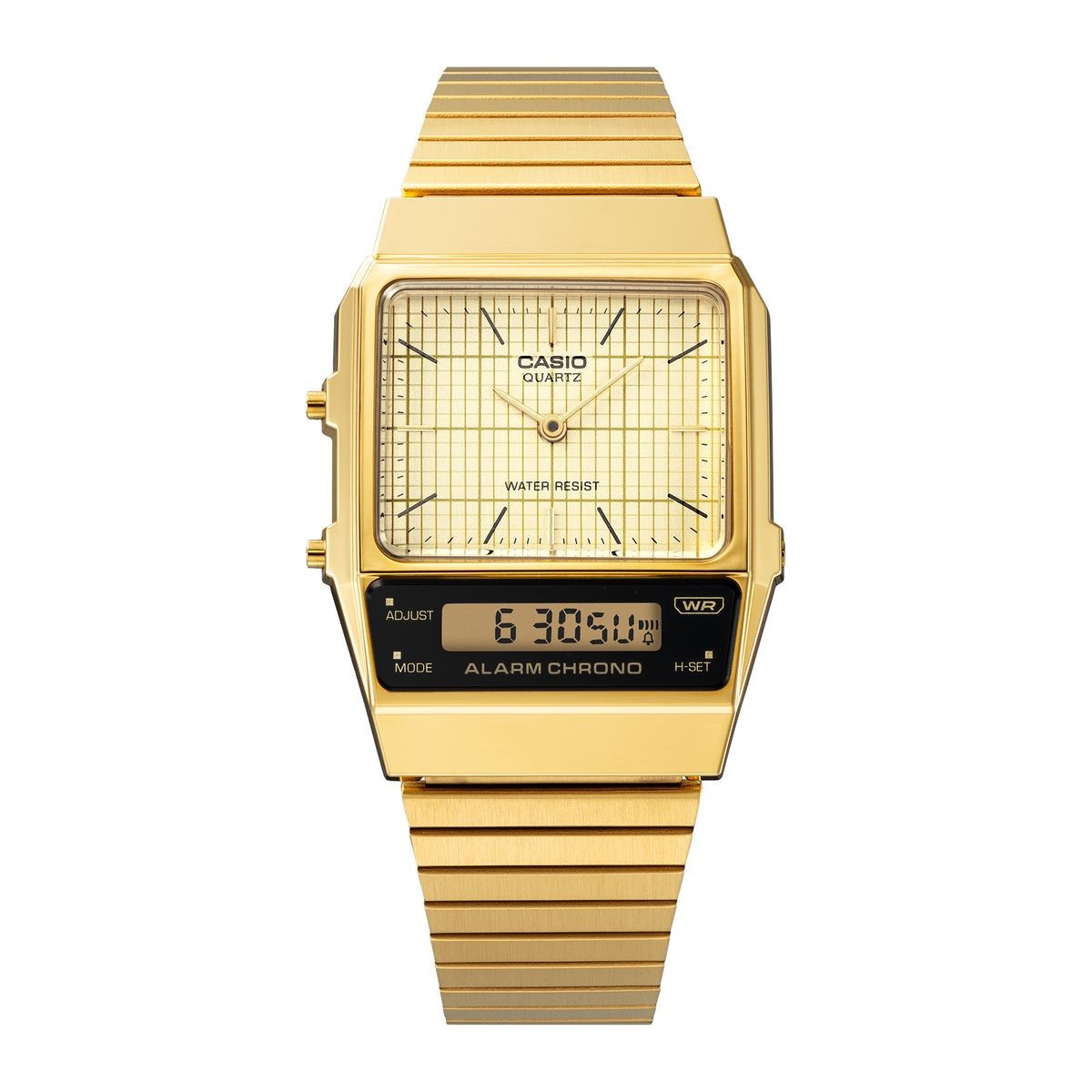 Casio Vintage Analog Digital Quartz Watch Gold Black AQ800EG-9A