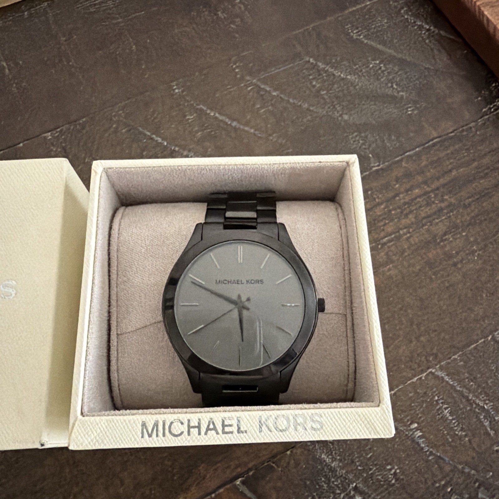 Michael Kors, Slim Runway, MK8507, Men’s, Black, Stainless Steel, New in Box