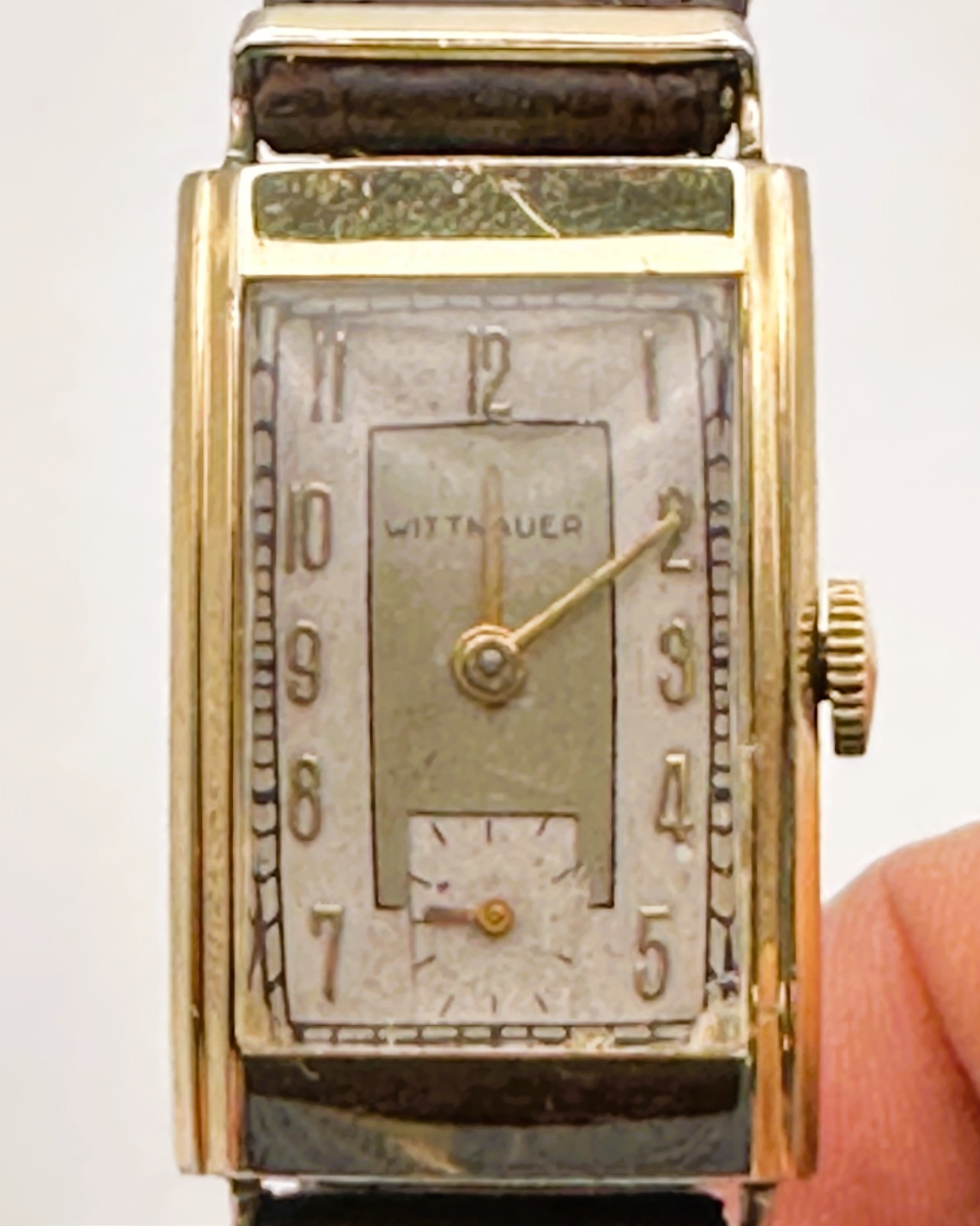 Vintage WITTNAUER Revue Manual Watch 17J Curvex 2 Tone Dial 10K RGP 1960’s