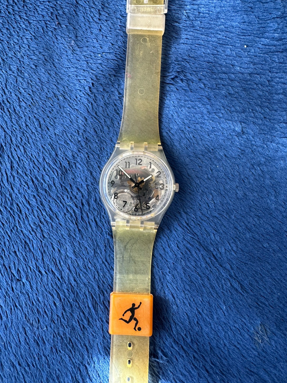 Swatch Watch Men’s Clear Jelly 1996 Watch, 8.5in Long
