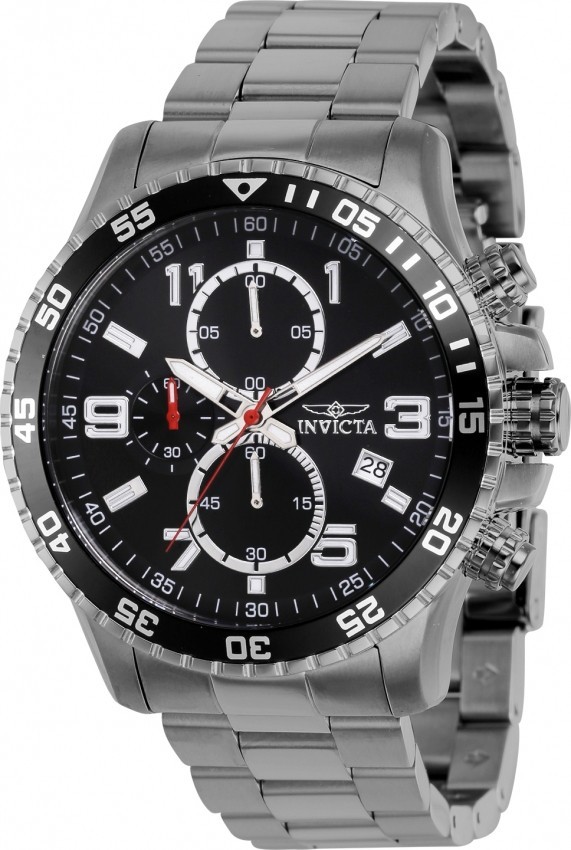 Invicta Specialty Exclusive Men 16933 Chronograph Black Dial Steel Needs Battery