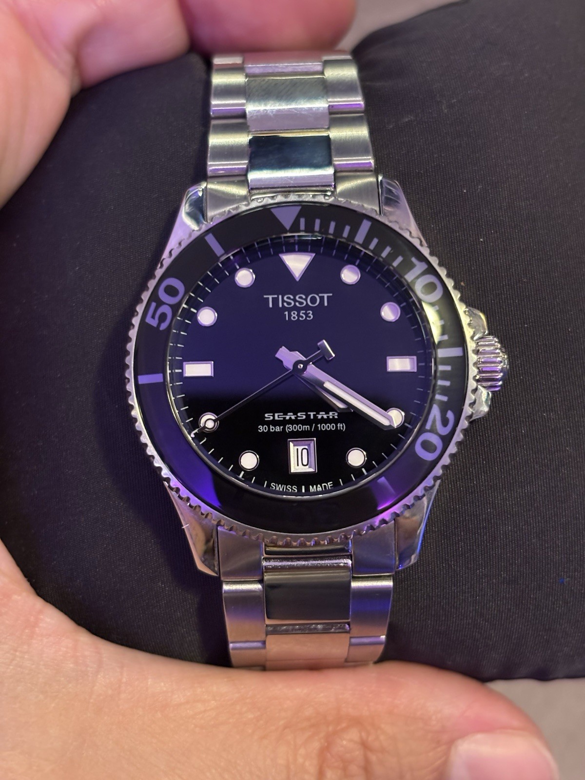 Tissot Seastar 1000 Black Unisex Adults Watch 36mm. – T120.210.11.051.00