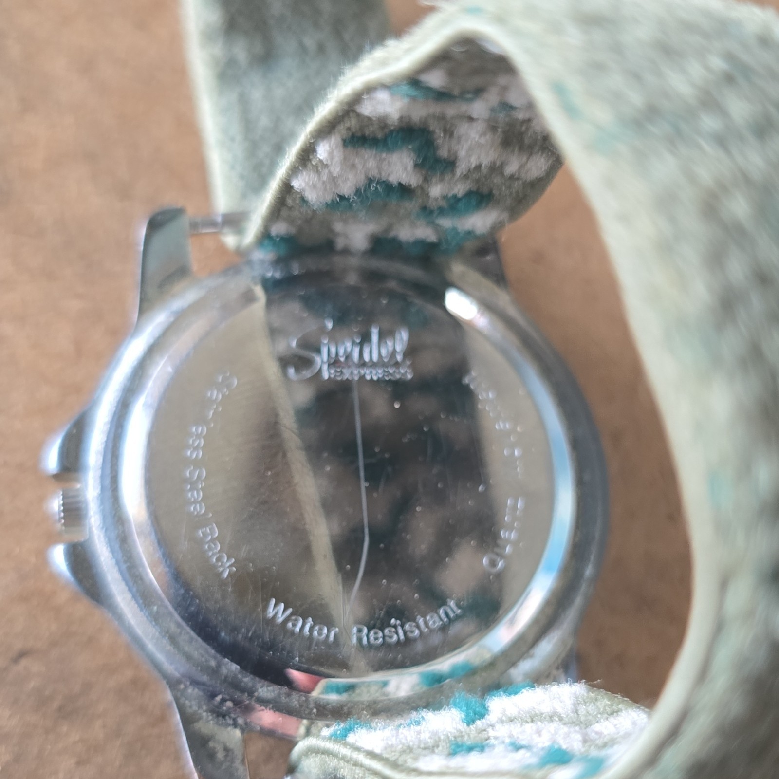 Speidel Express Quartz Water-Resistant Analog Watch White Dial Fabric Strap