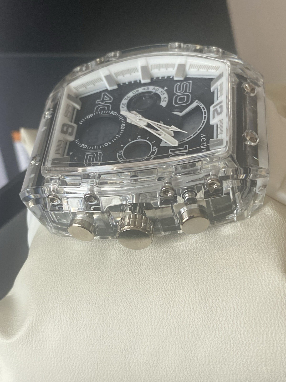New Activa Vion X Invicta Digital Essentials Men’s Watch 45mm White ACW8109-002