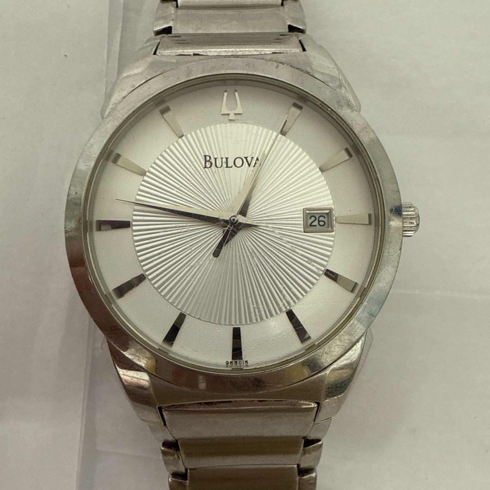 Elegant Bulova C860832 Stainless Steel Wristwatch Working
