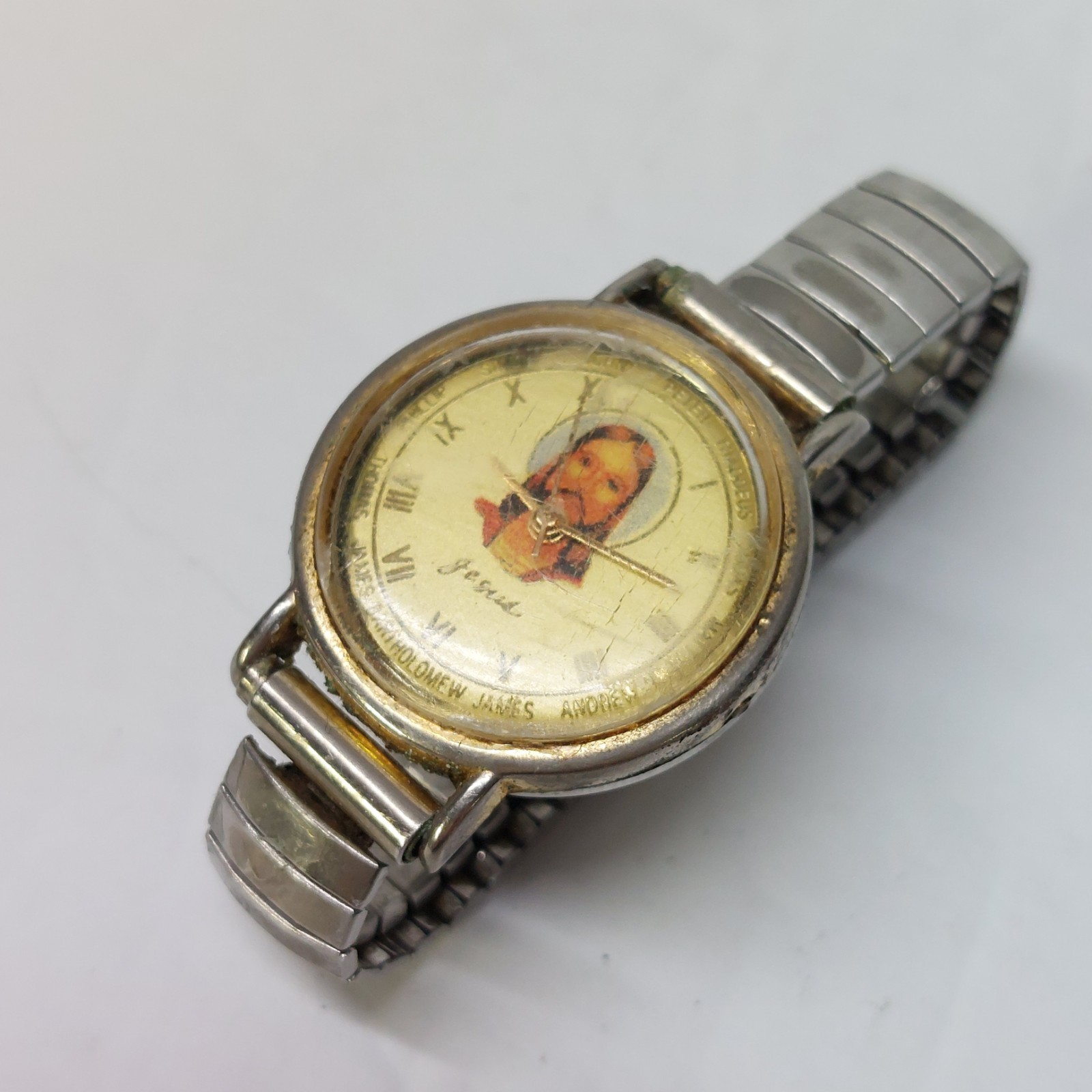 Jesus & 12 Disciples Vintage Hong Kong Wristwatch Untested Needs Battery
