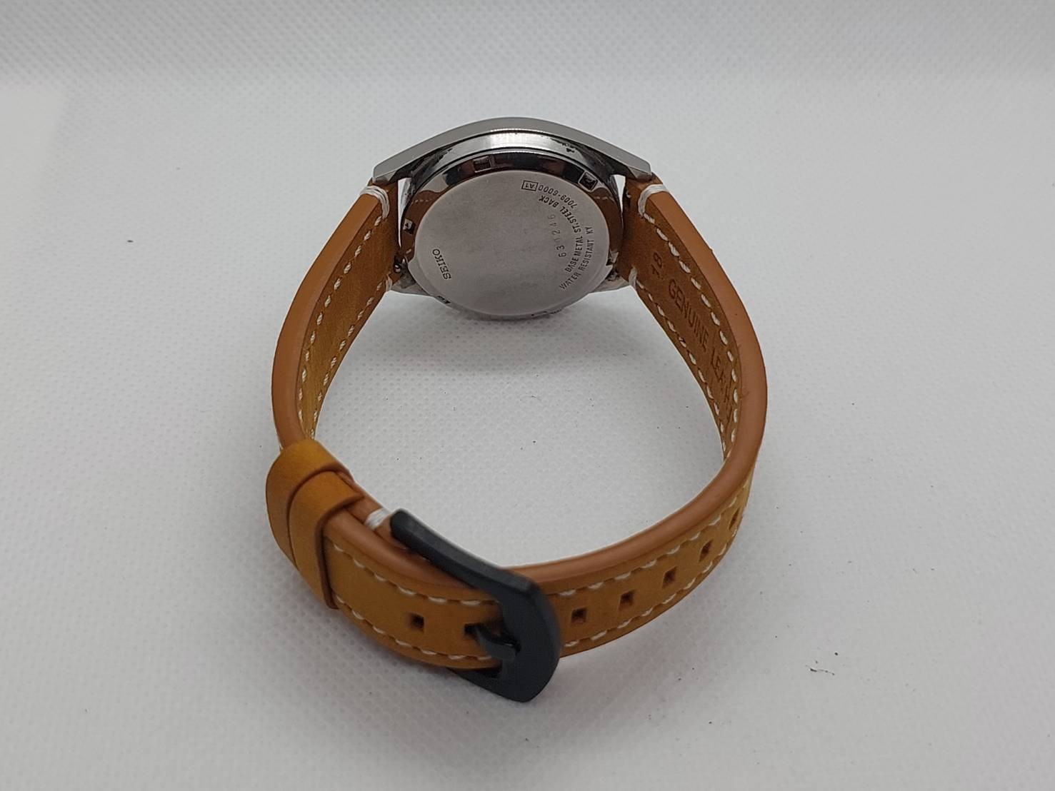 Seiko 5 Automatic 7009 Orange-Thai Numerals Dial with Leather Strap