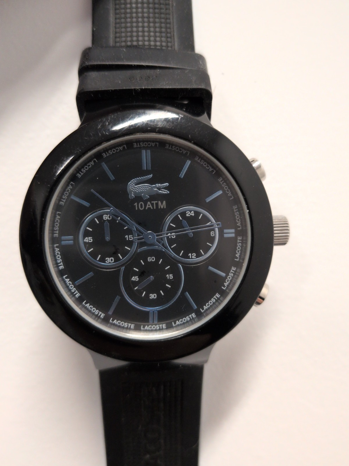 Lacoste Men’s Borneo Analog Display Japanese Quartz Black Silicone Watch 2010720
