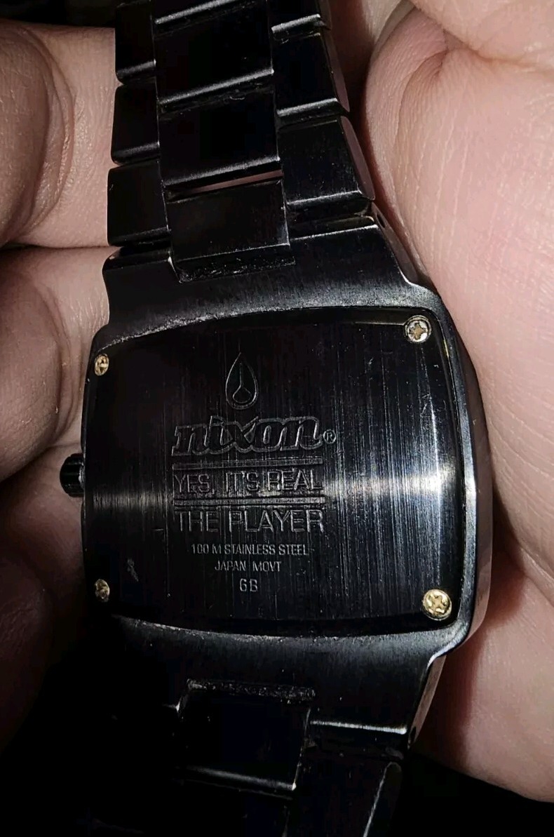 Nixon The Player Black Quartz Men’s Watch Black Face – Needs New Battery
