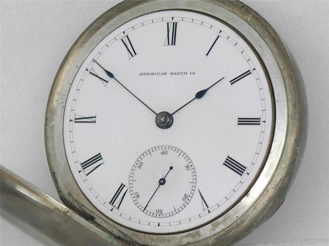 1876 CENTENNIAL WALTHAM 18 SIZE PS BARTLETT COIN SILVER POCKET WATCH, RUNNING!