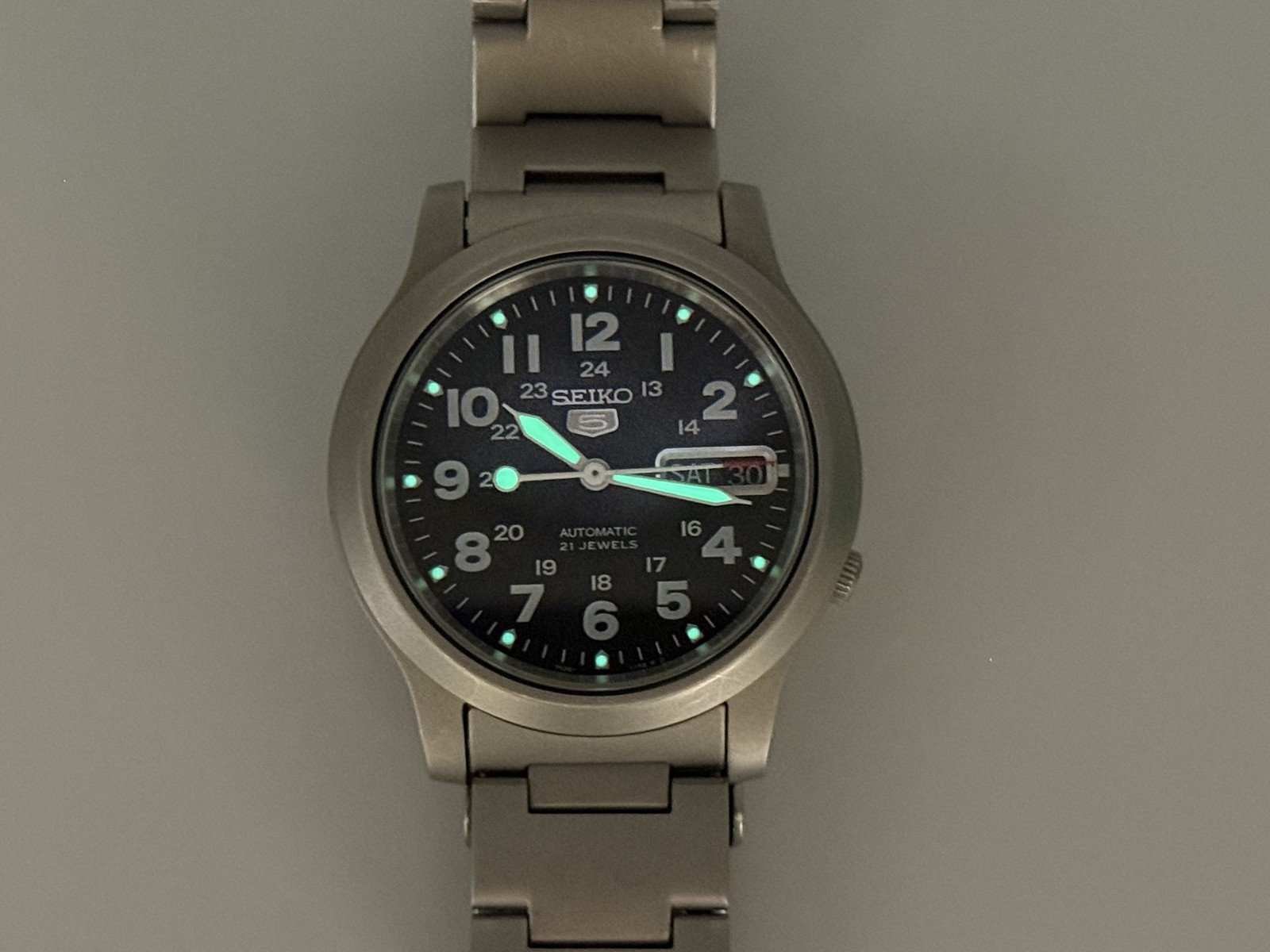 SEIKO 5 7S26-02J0 Automatic Black Dial Day Date Men’s Watch Japan