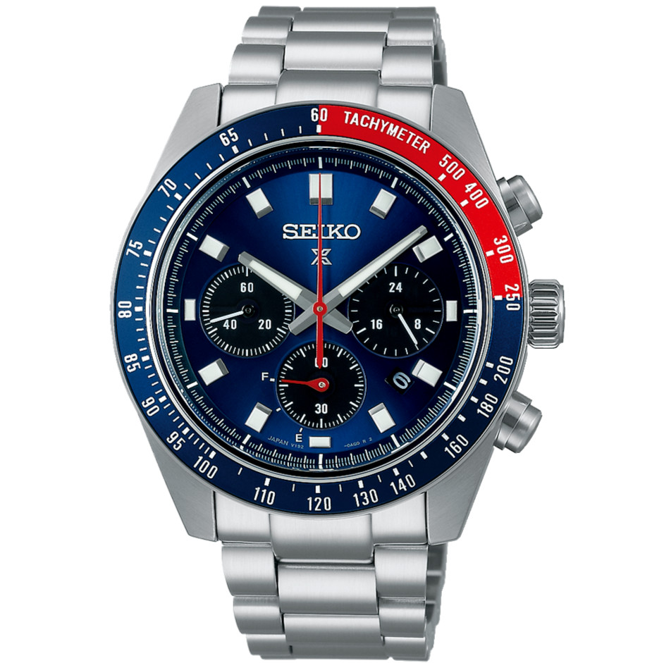 SEIKO PROSPEX SBDL097 SPEEDTIMER Solar Chronograph Watch Pepsi Red x Blue Men’s