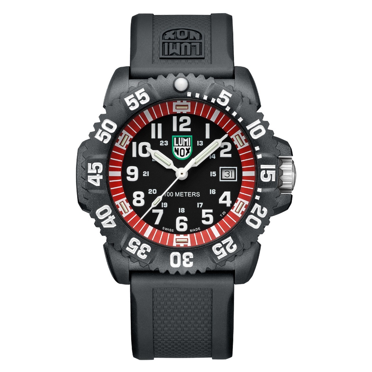 LUMINOX SEA LION CARBONOX MEN’S BLACK DIAL SILICONE STRAP WATCH X2.2051 NWT
