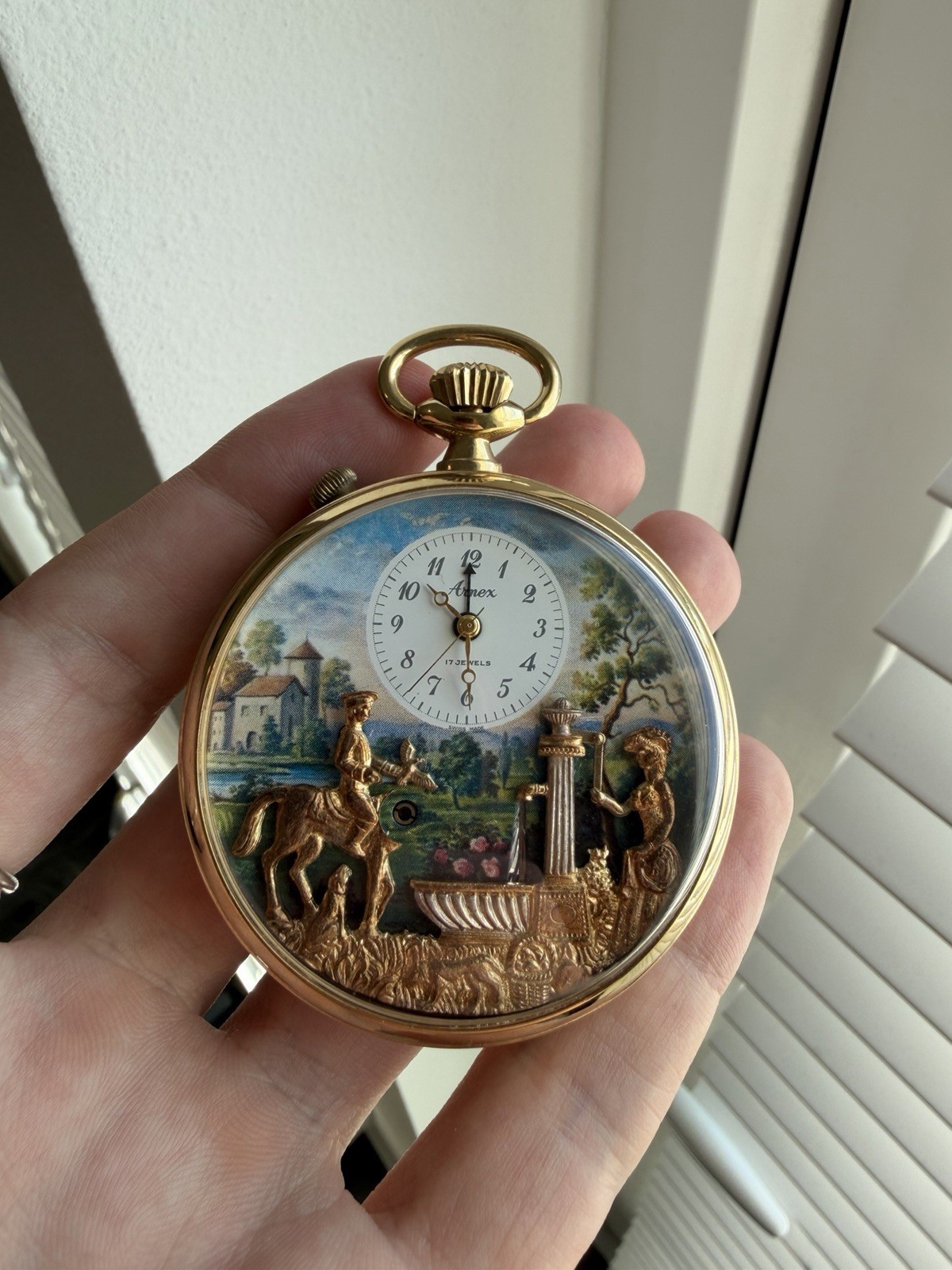 Arnex Reuge Automaton Music Box Pocket Watch