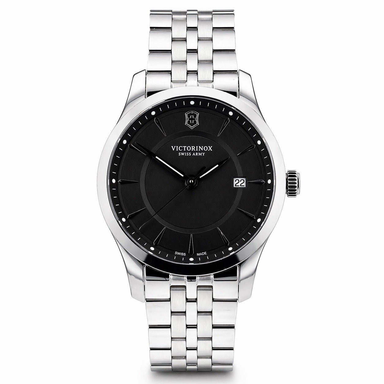 Victorinox Swiss Army Men’s Watch 40mm Silver Tone SS Bracelet Quartz 241801