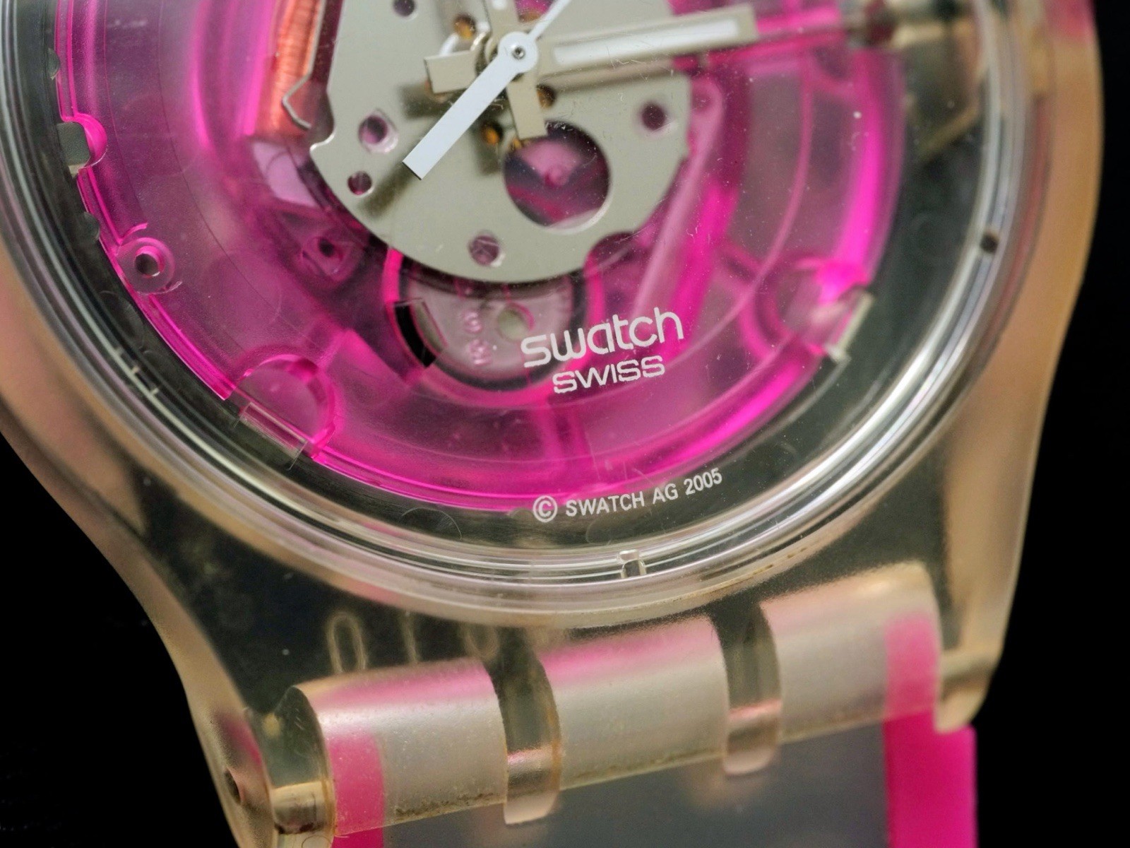 Swatch Jelly in Jelly PINK SEA SUJK103 Tested Watch Collectors Item 2005